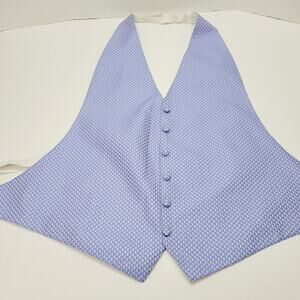 After Six Formal Open Back Vest Blue Diamond Wedding Prom Mens XLarge